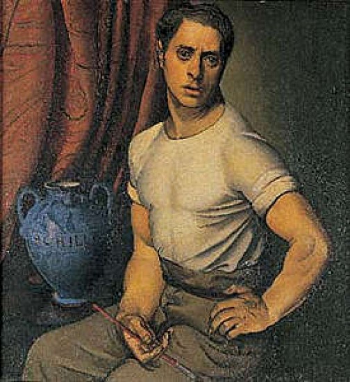 . Funi, Autoritratto con brocca blu, 1920 