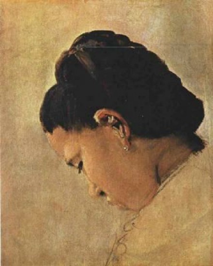 Seurat George Pierre Head of a Girl