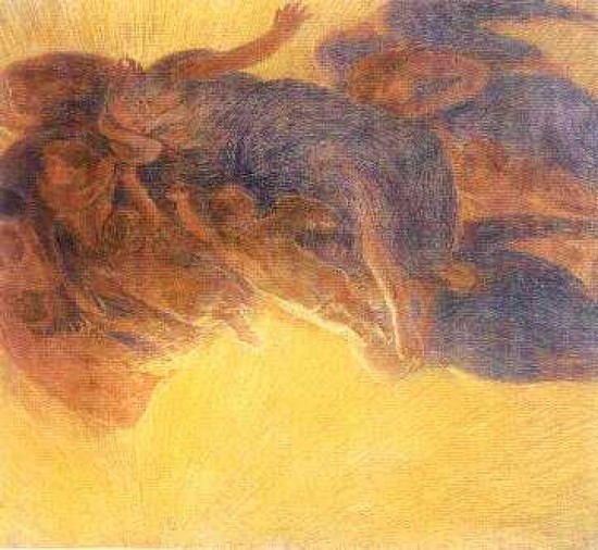 Previati Gaetano La creazione della luce,