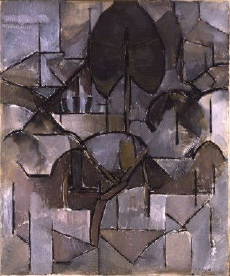 Mondrian   Piet veduta tra gli alberi