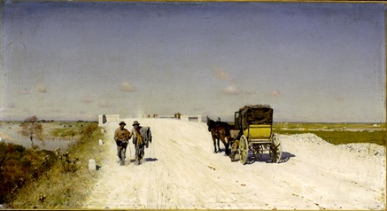 De Nittis La strada da napoli a Brindisi