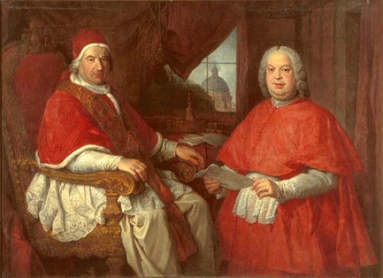 Pannini Giovanni Paolo Doppio ritratto di Benedetto XIV e del Cardinale Silvio Valenti Gonzaga”