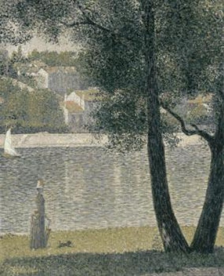 Seurat George La Seine  Courbevoie