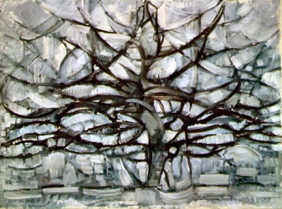 Mondrian Piet Albero  grigio