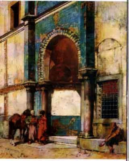 Alberto Pasini In attesa di ordini  (Portale Arabo) 1878