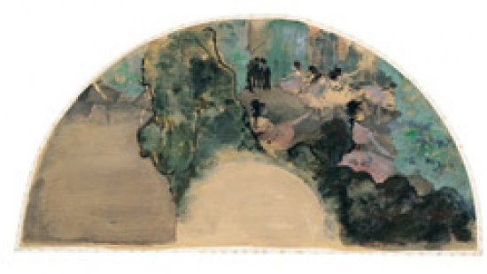 Degas Edgar Fan: Dancers and Stage Scenery about 