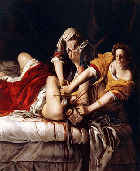 Gentileschi Artemisia Giuditta taglia la testa di oloferne.