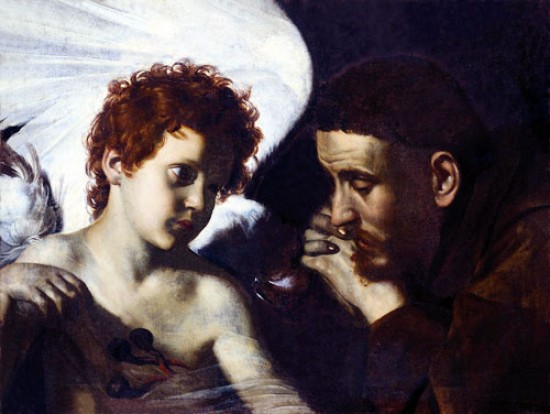 Spadarino san Francesco confortato dall'angelo