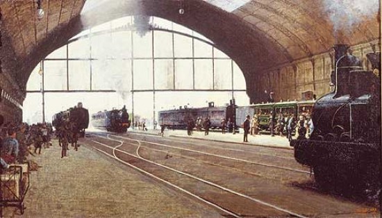 Morbelli Angelo (La Stazione Centrale di Milano nel 1889