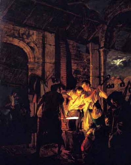 Joseph Wright of Derby La bottega del fabbro