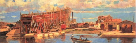 Ugo Manaresi - Cantiere navale a Viareggio