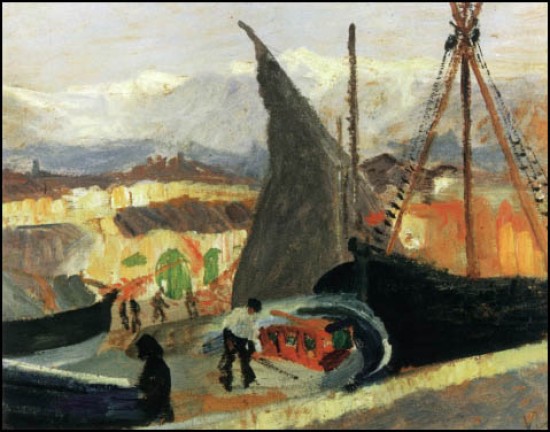 Lorenzo Viani - Darsena a Viareggio 