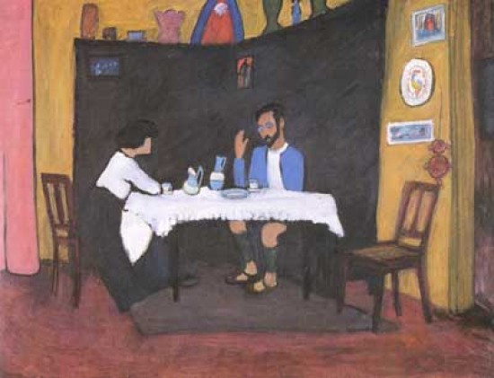 G. Mnter, Kandinsky ed Erma Bossi a un tavolo,