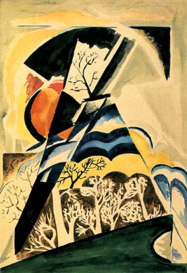 Natalja Goncharova - Composizione con alberi