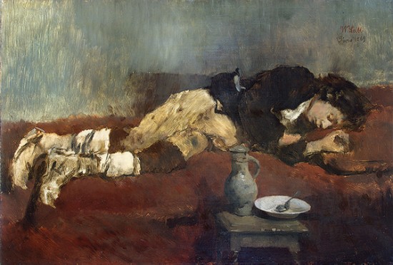 Wilhelm Leibl  ragazzo della savoia mentre dorme