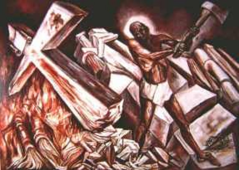 Orozco Cristo distrugge la sua croce
