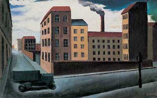 Mario Sironi, Paesaggio urbano con camion, 1920-21