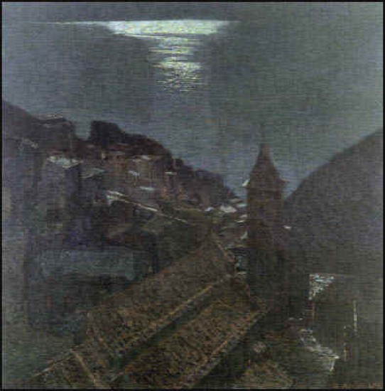 Amedeo Lori Manarola al chiaro di luna (1910)