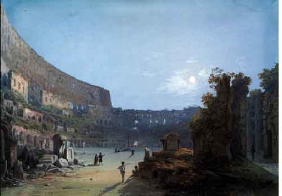 Carlo Bossoli  Notturno al Colosseo 1845,