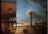 Ippolito Caffi  Effetti di luna in Piazza San Marco a Venezia 