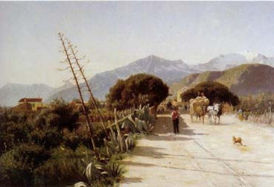 Marco De Gregorio  Paesaggio di Avellino 1864