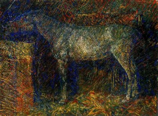 Benvenuti Benvenuto  Il cavallo alla mangiatoia 1900. 